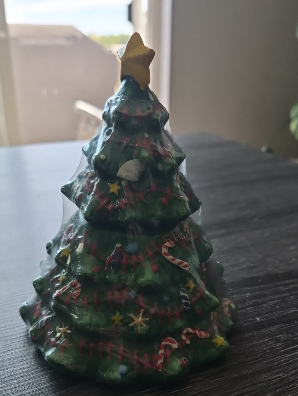 Michaels Ceramic Christmas Tree Wax Filled Candle 6.3 oz Holiday Spice Scent NOS